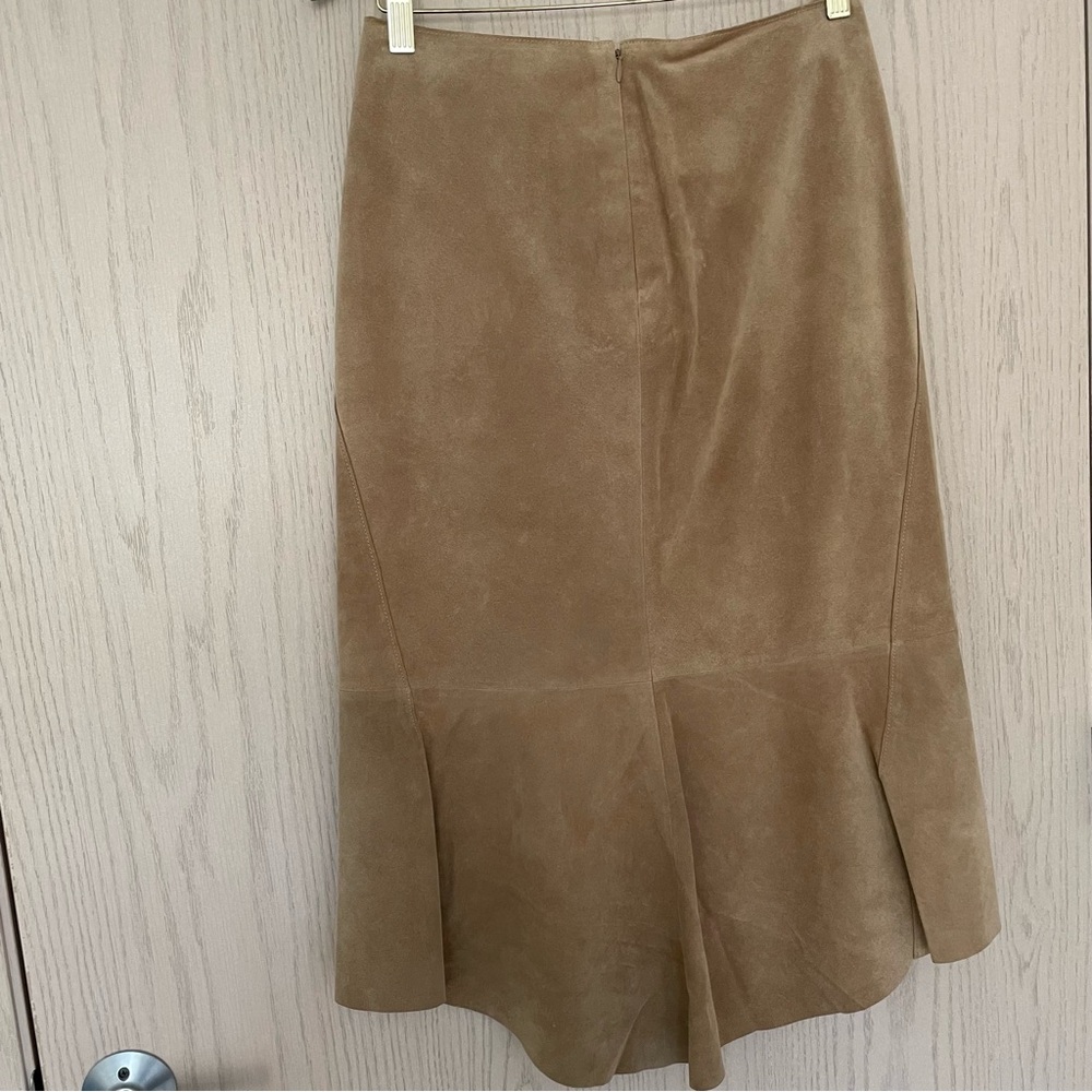 Suede Skirt, Banana Republic, Soft Sandy Color, Size 2, Excellent Condition.